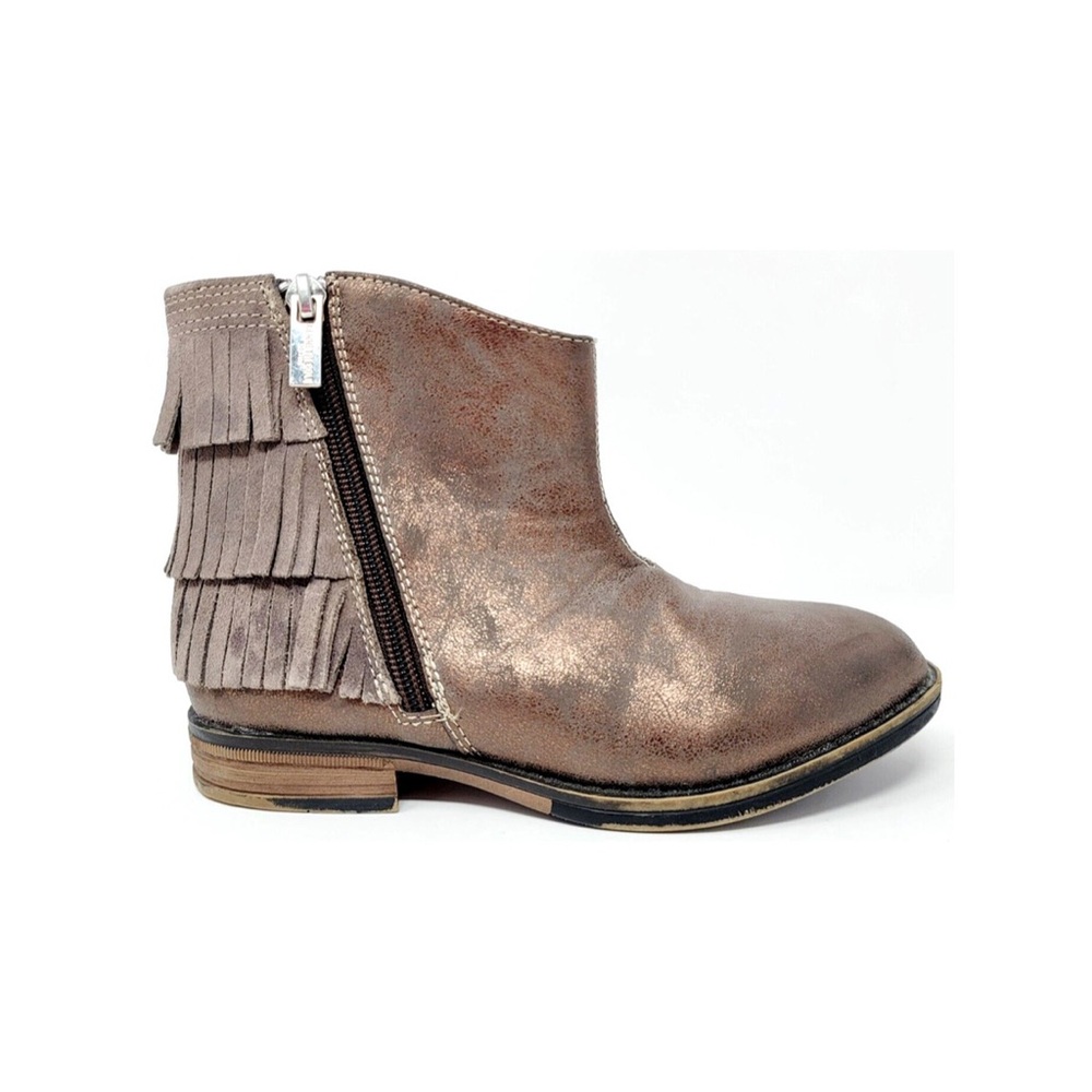 Girls Fringe Metallic Ankle Boots - Kenneth Cole